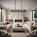 Hospitality furniture - Glass 5-Light Linear Chandelier - www.oroatrade.com