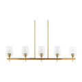 Hospitality furniture - Glass 5-Light Linear Chandelier - www.oroatrade.com