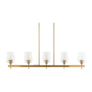 Hospitality furniture - Glass 5-Light Linear Chandelier - www.oroatrade.com