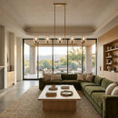 Hospitality furniture - Glass 5-Light Linear Chandelier - www.oroatrade.com