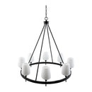 Contract furniture - Iron Ring Glass Chandelier - www.oroatrade.com