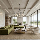 Contract furniture - Iron Ring Glass Chandelier - www.oroatrade.com