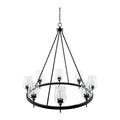 Contract furniture - Iron Ring Glass Chandelier - www.oroatrade.com