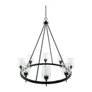 Contract furniture - Iron Ring Glass Chandelier - www.oroatrade.com