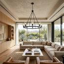 Contract furniture - Iron Ring Glass Chandelier - www.oroatrade.com