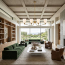 Contract furniture - Glass Shades 4-Light Chandelier - www.oroatrade.com