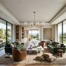 Contract furniture - Glass Shades 4-Light Chandelier - www.oroatrade.com