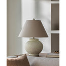 Hospitality furniture - Ceramic Beige Linen Table Lamp - www.oroatrade.com
