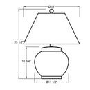 Hospitality furniture - Ceramic Beige Linen Table Lamp - www.oroatrade.com
