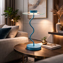 Hospitality furniture - Blue Wavy Accent Table Lamp - www.oroatrade.com