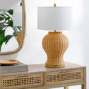Modern European furniture - Brown Rattan Accent Table Lamp - www.oroatrade.com