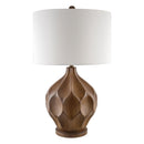 Contract furniture - Brown Carved Accent Table Lamp - www.oroatrade.com