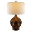 Contract furniture - Brown Carved Accent Table Lamp - www.oroatrade.com