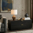 Contract furniture - Brown Carved Accent Table Lamp - www.oroatrade.com