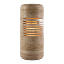 Contract furniture - Beige Travertine Accent Table Lamp - www.oroatrade.com