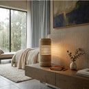 Contract furniture - Beige Travertine Accent Table Lamp - www.oroatrade.com