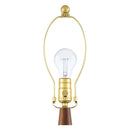Contract furniture - Brown Linen Accent Table Lamp - www.oroatrade.com