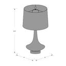 Modern European furniture - Orange Glass Accent Table Lamp - www.oroatrade.com