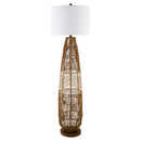 Contract furniture - Natural Rattan Accent Floor Lamp - www.oroatrade.com