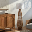 Contract furniture - Natural Rattan Accent Floor Lamp - www.oroatrade.com