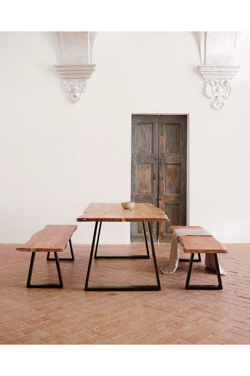 Natural Acacia Rectangular Dining Table M | La Forma Alaia | Oroatrade.com