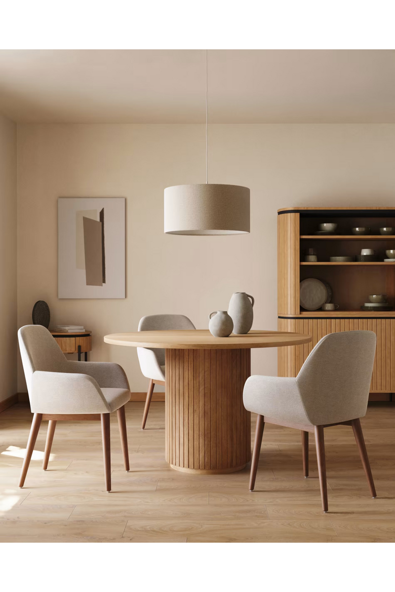 Mango Wood Pedestal Round Table | La Forma Licia | Oroatrade