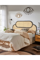 Black Weaved Rattan Queen Headboard 67" | La Forma Lalita