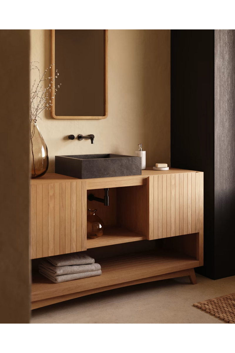 Oriental Style Teak Bathroom Cabinet | La Forma Kuveni | Oroatrade.com