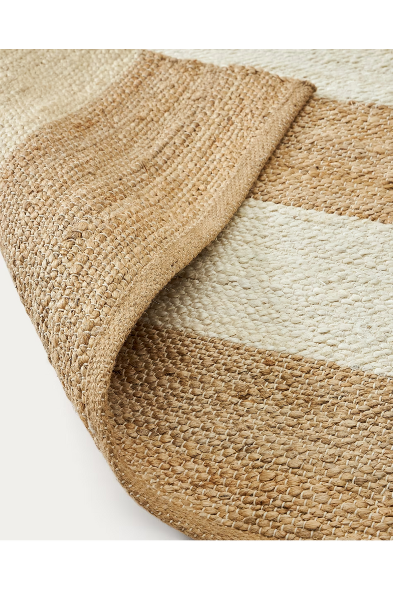 Jute and Cotton Stripes Rug | La Forma Rovira | Oroatrade.com