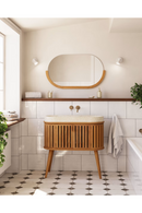 Oval Wooden Vanity Unit | La Forma Rokia | Oroatrade