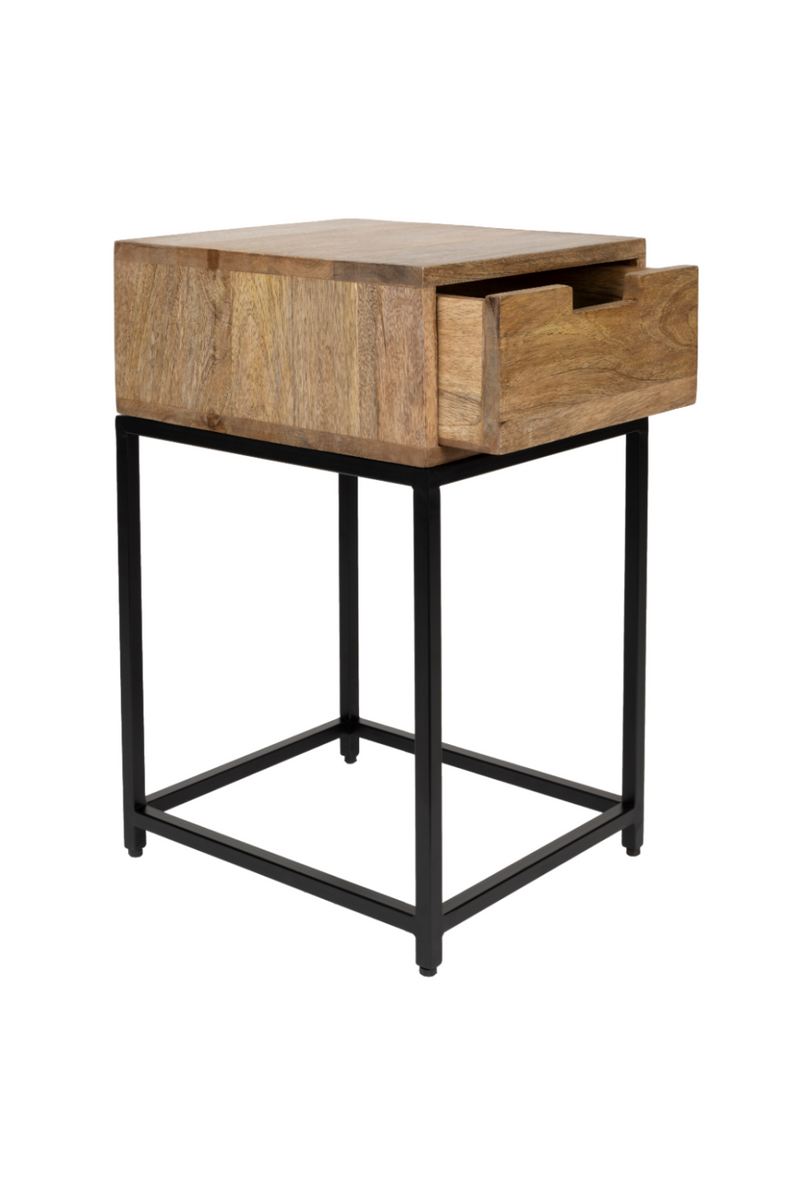 Mango Wood 1-Drawer Side Table | DF Parcq | Oroatrade.com