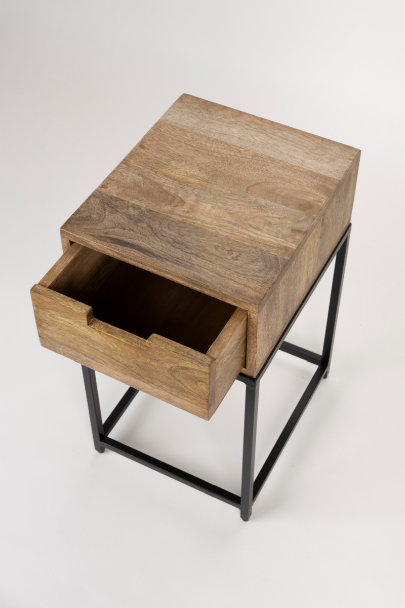 Mango Wood 1-Drawer Side Table | DF Parcq | Oroatrade.com