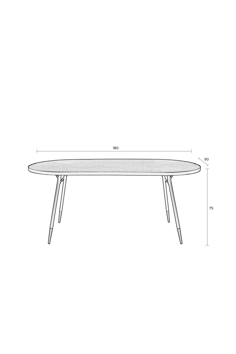 Wooden Oval Dining Table | DF Denise | Oroatrade.com