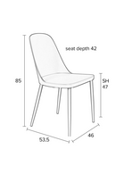 Modern Molded Dining Chairs (2) | DF Pip | Oroatrade.com