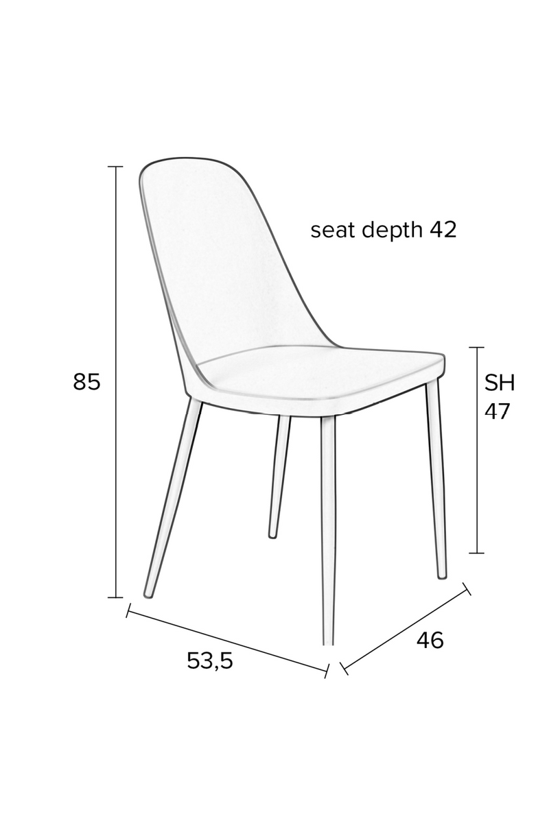 Beige Minimalist Dining Chairs (2) | DF Pip | Oroatrade.com