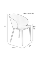 Curved Back Dining Chairs (2) | DF Gigi | Oroatrade.com