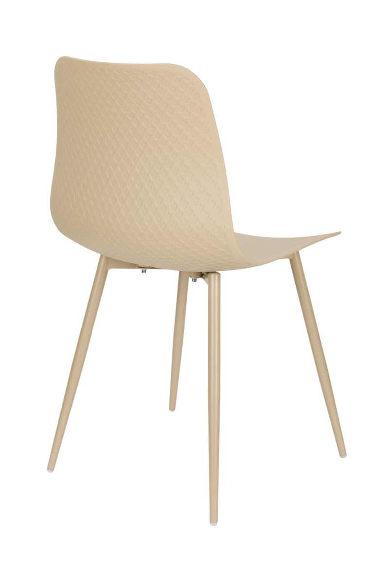 Beige Steel Dining Chairs (2) | DF Leon | Oroatrade.com