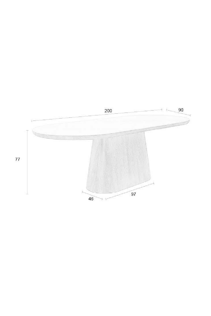 Oval Wood Dining Table | DF Almira | Oroatrade.com