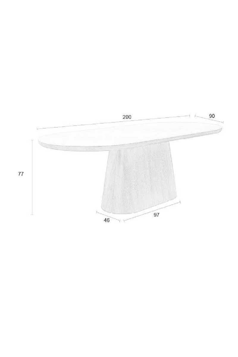 Oval Wood Dining Table | DF Almira | Oroatrade.com