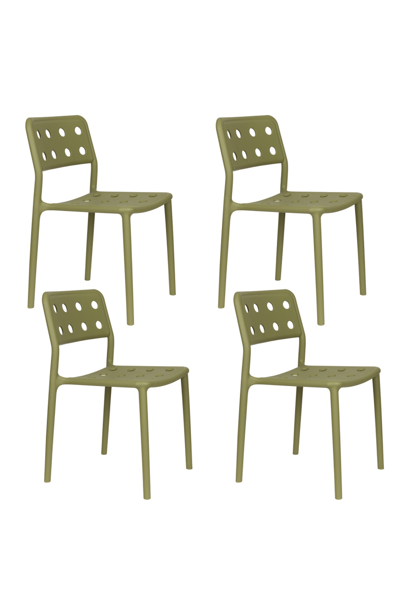 Perforated Outdoor Chair Set (4) | DF Serra | Oroatrade.com