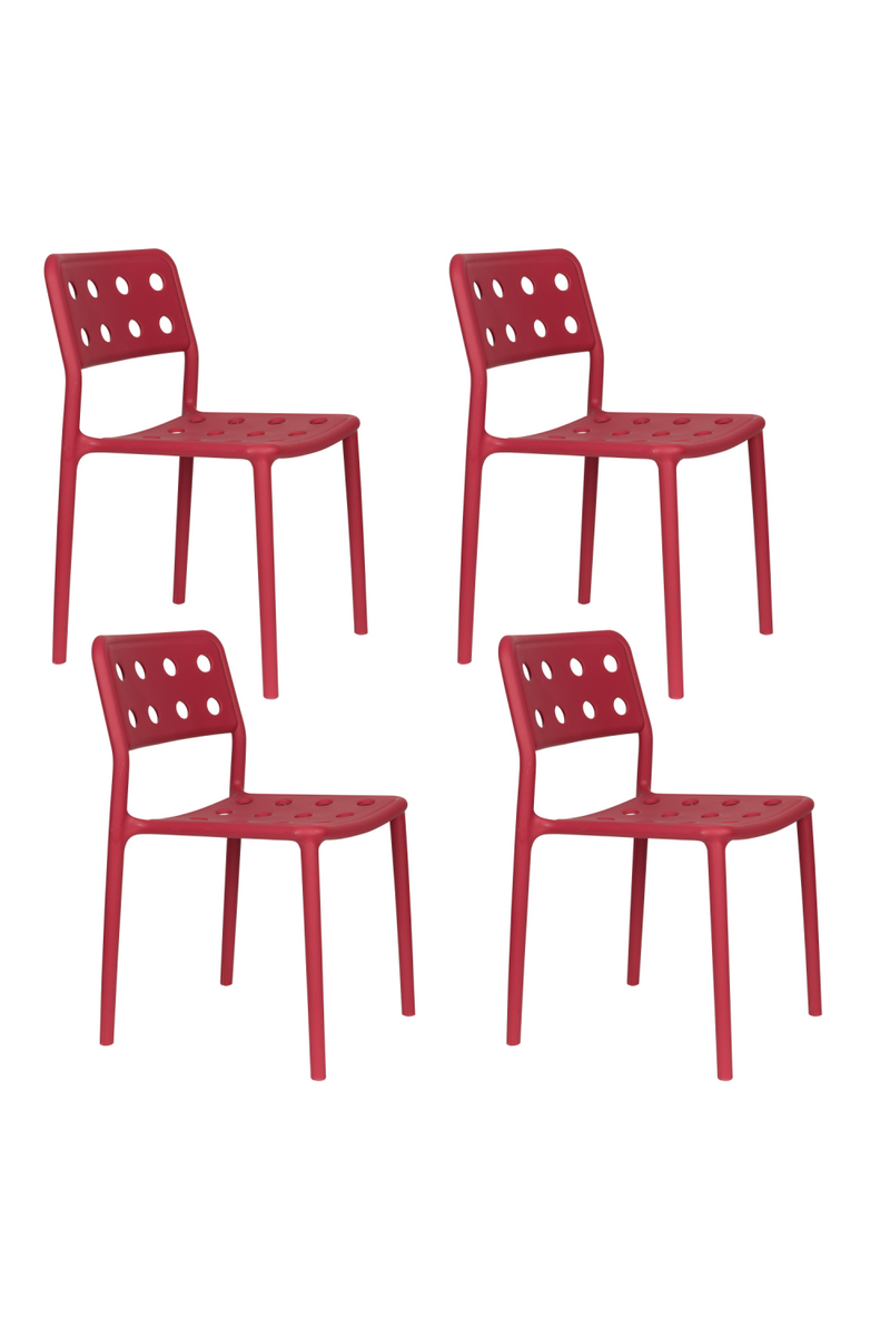 Perforated Outdoor Chair Set (4) | DF Serra | Oroatrade.com