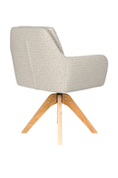 Square Tufted Wooden Swivel Armchair | DF Pete