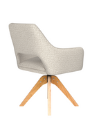 Cut-Out Back Wooden Swivel Armchair | DF Mos