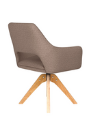 Cut-Out Back Wooden Swivel Armchair | DF Mos