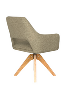 Cut-Out Back Wooden Swivel Armchair | DF Mos