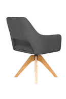 Cut-Out Back Wooden Swivel Armchair | DF Mos