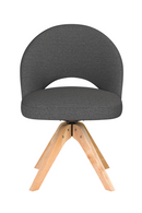 Cut-Out Wooden Swivel Chair | DF Mick