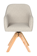 Upholstered Wooden Swivel Armchair | DF Otis