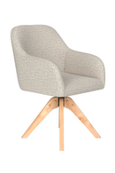 Upholstered Wooden Swivel Armchair | DF Otis