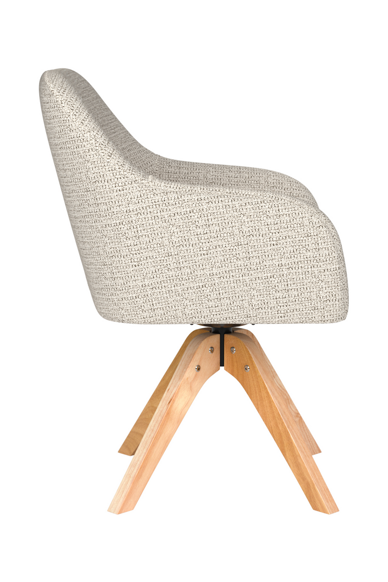 Upholstered Wooden Swivel Armchair | DF Otis